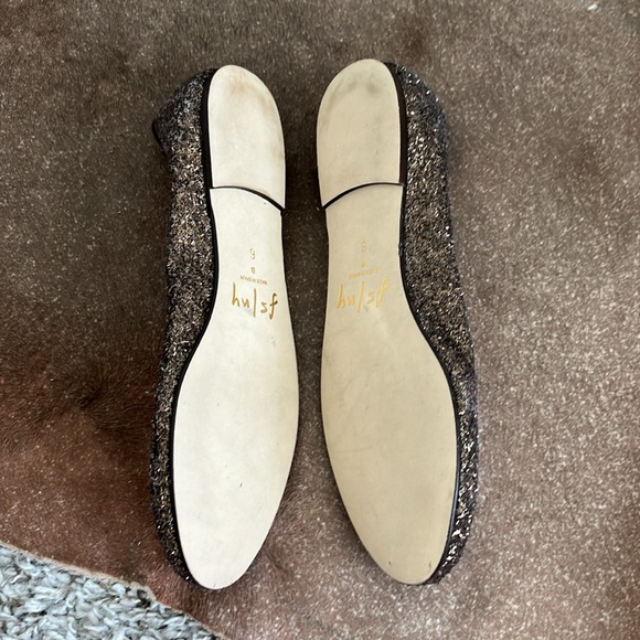 French Shoe New York Glitter Brown Ballet Flats - Picture 5 of 6